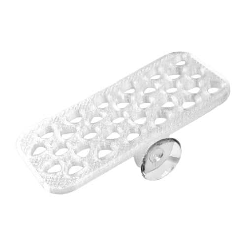 Moss Ledge for Aquarium – Live Moss Grow Platform | Suction Cup Plant Shelf | Aquascape Decor for Bettas, Shrimp & Frogs | Aquatic Plant Holder (Clear, Small Rectangle) - color: Clear, size: Small Rectangle