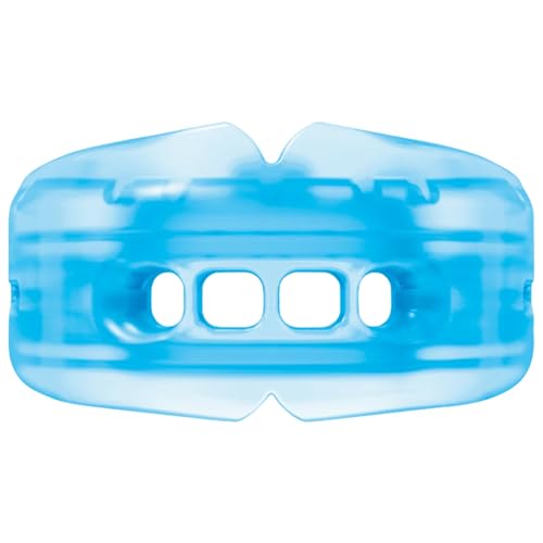 Shock Doctor Braces Mouth Guard for Sports - Upper & Lower Mouthguard for Lacrosse, Hockey, Baseball, Football - color: Blue, size: Adult: 12+ yrs
