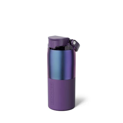 BrüMate Rise 18oz Water Bottle with Covered Silicone Straw | 100% Leakproof Insulated Kids Water Bottle | Cup Holder Friendly Base | 18oz (Dark Aura) - color: Dark Aura, size: 18 Ounces