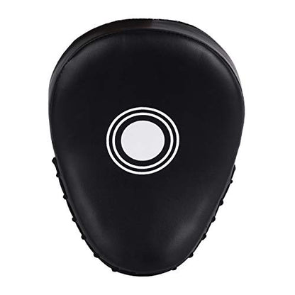 Kruzak Plain Punching Focus Mitts, Curved Hook and Jab Mitts for Muay Thai, MMA Training, Focus Pads for Boxing, Martial Arts, and Punching Target - color: Black