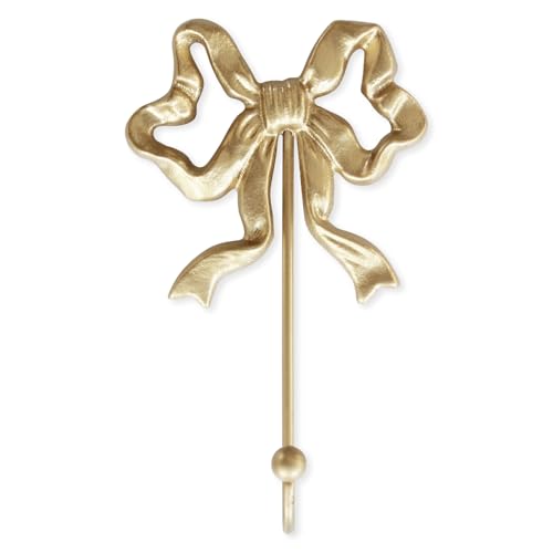 Single Bow Hook,Gold Cast Iron Hook,Size(S):4.1x6.5 inches - size: Small single hook(4.1x6.5 inches)