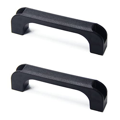 2Pcs Plastic Arched Pull Handle 5.12" Hole Centers 130mm Square Pulls 148mm Length for Luggage Mechanical Equipment Cabinet Cupboard Handle Black