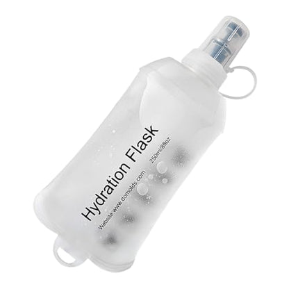 AXEN Soft Flask TPU Foldable Running Hydration Flask, Soft Collapsible Water Bottle for Hydration Pack Cycling Marathon Running Hiking - color: Clear-250ml