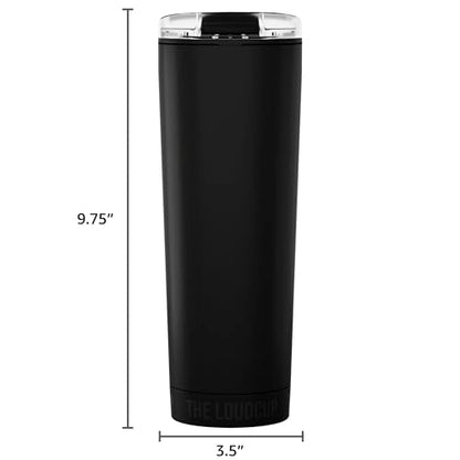 The LoudCup 23 oz 2-in-1 Water Bottle & Noisemaker, Jet Black - color: Jet Black, size: 23 Ounces
