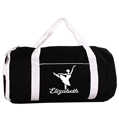 Personalized Sport/Gym Roll Duffel Bag - Dance - color: Black, style: Dance