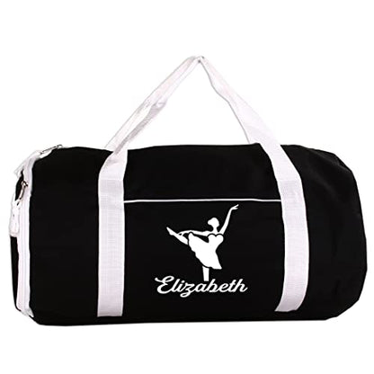 Personalized Sport/Gym Roll Duffel Bag - Dance - color: Black, style: Dance