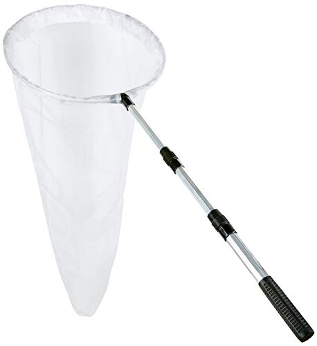 Insect and Butterfly Net with 12" Ring, 24" Net Depth, Handle Extends to 36 Inches