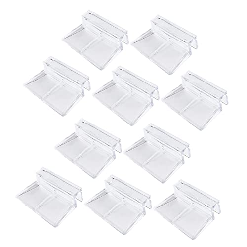 FRCOLOR 20pcs Aquarium Stand Support Brackets Acrylic Fish Tank Cover Clips Fish Tank Rack Holders