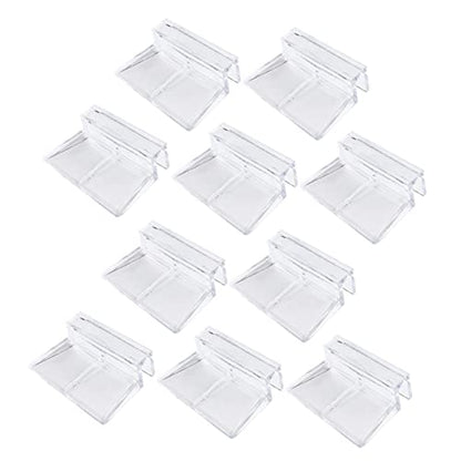 FRCOLOR 20pcs Aquarium Stand Support Brackets Acrylic Fish Tank Cover Clips Fish Tank Rack Holders