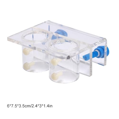 Water Pipes Fixture Transparent Acrylic Aquarium Tube Holder Leak-Proof Mounting Bracket with Screws for Fish Tank Organization(Double Hole Fixture) - style: Double Hole Fixture