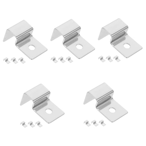 Happyyami 5sets Fish Tank Lid Rack Durable Glass Cover Holders for Aquarium Accessories 4pcs*5