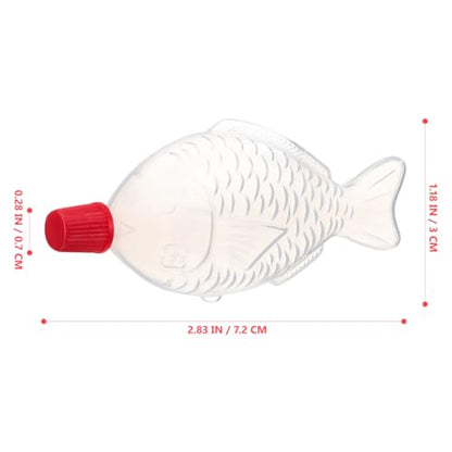 Abaodam Seasoning Containers 100PCS Bento Lunch Soy Sauce Case Container Vinegar Dispenser Bottles Plastic Condiment Bottles for Sushi Sashimi Salads Fish 8ml