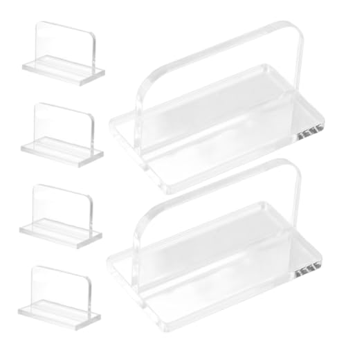Ciieeo 6pcs Clear Acrylic Aquarium Lid Handles Grip for Fish Tank Replacement Easy Installation Fit for Aquariums Heavy Duty Fish Tank Lid Holders