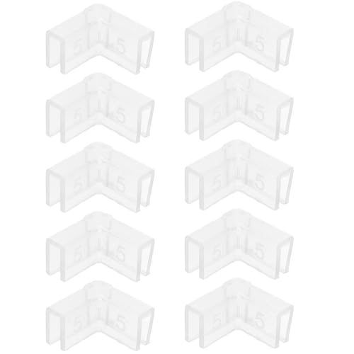 10pcs Silicone Corner Protectors 90° L-Shaped Proofing Edge Guards for Fish Tanks and Furniture, 5mm Thick Indoor Safety Bumpers