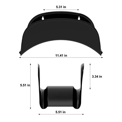 Gardzen 2-Pack Heavy Duty Hose Hanger Wall Mount, Hose Holder, Hook, Rack, Support for Outside, Black