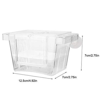 Acrylic Fish Breeder Box for Aquarium Small Isolation Box for Hatching and Rearing Fish with Transparent Design Multi Room Divider to Improve Survival Rate Self Floating