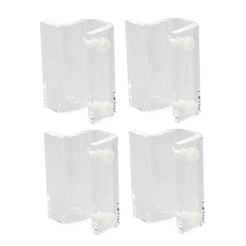 Milisten 4pcs Acrylic Aquarium Bracket Set Fish Tank Cover Holder Stable Support for Open Fish Tanks Turtle and Pet Boxes