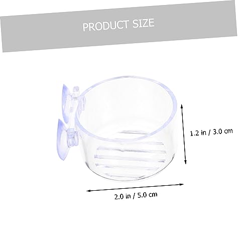 GALPADA 4Pcs Aquarium Fish Feeding Cups with Suction Cups Red Worm Storage Container for Freshwater Saltwater Tanks for Convenient Fish Food Holding and Feeding