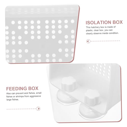TOYANDONA 1set Fish Breeding Box Small Aquarium Incubator Suction Cups for Fry and Pregnant Fish Isolation Tank for Safe Breeding and High Survival Rates of Juveniles