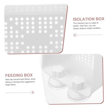 TOYANDONA 1set Fish Breeding Box Small Aquarium Incubator Suction Cups for Fry and Pregnant Fish Isolation Tank for Safe Breeding and High Survival Rates of Juveniles