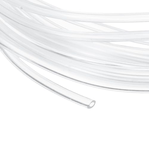 uxcell Clear PVC Tubing, 1.2mm ID x 2.7mm OD - 15ft PVC Tube Lightweight Vinyl Hose, Transparent Flexible Plastic Water Tubing for Air Oil Water Transfer Aquarium Irrigation - size: 1.2mm ID x 2.7mm OD
