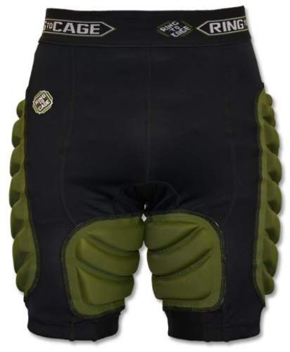 Ring to Cage Combat Padded Compression Short for Muay Thai, MMA, Kickboxing - size: X-Large