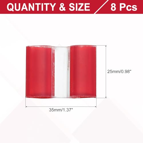 MECCANIXITY Acrylic Flexible Hinges Plastic Self-Adhesive Small Clear Hinge 35 x 25 mm Continuous Piano Folding Hinges for Aquarium Lid Display Stand Pack of 8 Transparent - size: 35 x 25 mm