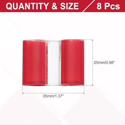 MECCANIXITY Acrylic Flexible Hinges Plastic Self-Adhesive Small Clear Hinge 35 x 25 mm Continuous Piano Folding Hinges for Aquarium Lid Display Stand Pack of 8 Transparent - size: 35 x 25 mm
