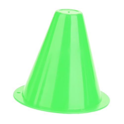 10pcs Football Cones Soccer Training Discs Football Marker Poles Flat Square Bottom Stackable for Soccer Training - color: Green