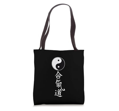 Martial Arts Aikido Tao Yin Yang Symbol Chinese Characters Tote Bag