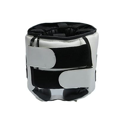 TMA Adult Headgear for Boxing, MMA Training and Kickboxing, Helmet for Sparring, Muay Thai and Taekwondo - color: White
