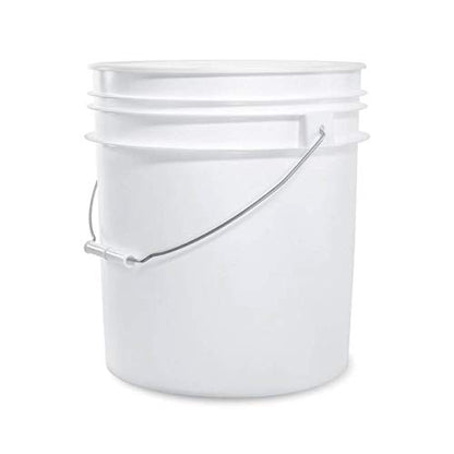 White 5-Gallon Bucket with Lid | Made in USA | Food Grade | Heavy-Duty Extra Durable Plastic Bucket | Multi-Use Food Grade Buckets with Lids | Easy Stack and Store | BPA Free | 25 Pack - color: White, size: 25 Packs