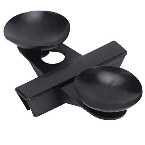 Alomejor Separation Board Clamp/Holder 40PCS PVC Aquarium Fish Tank Suction Cup Divider Support, Strong Toughness for Tank Compartment Division, Suitable for 5-6mm Glass (Black)
