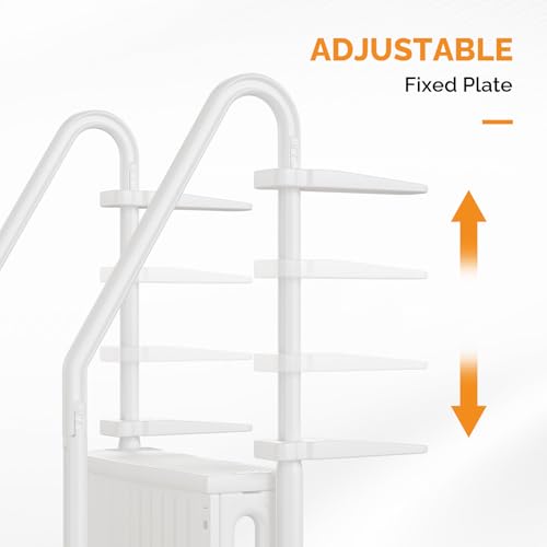 VINGLI Pool Ladder for Above Ground Pools 4-Step, Safety Stair - Full White - color: Full White, size: 4 Steps