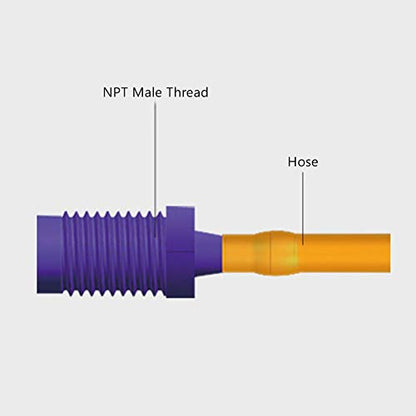 Plastic Hose Barb Fitting, 1/2" Barb X 1/2 NPT Male Thread Adapter Connector Pipe Fittings for Fuel Gas Liquid Air (Pack of 5) - size: 1/2" Barb X 1/2 NPT Male Thread