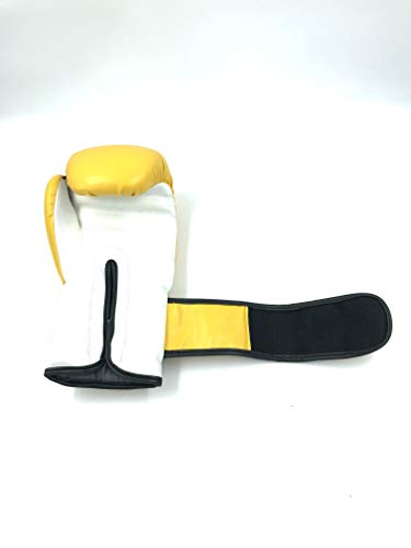 Boxing Gloves Yellow Kickboxing, Grappling, Fighting, Muay Thai Training Boxing Bag Gloves, Punch Bags and Focus Pads Punching Plain-Blank Vinyl Gloves No Logo - size: 16oz