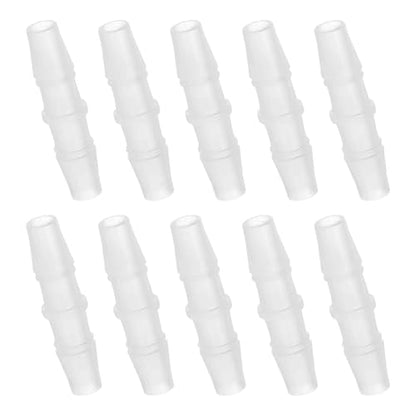 MECCANIXITY 10pcs Plastic Hose Barb Fitting, 5/16" Barbed Hose Pipe Fitting Splicer Mender Joint Adapter for Water Liquid Fuel Line Tube, Clear - color: Clear, size: 5/16"