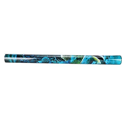 Sea World Aquarium Background, PVC Adhesive Double Sided Poster Sticker Fish Decoration(91x50cm)