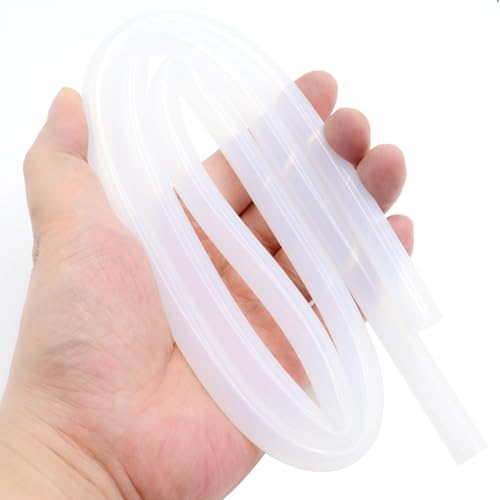 Silicone Tube 5/16"(8mm) ID x 1/2"(12mm) OD Clear Flexible Silicone Rubber Tubing Water Air Hose Pipe Transparent (3.3ft / 1m；8 x 12mm) - size: 8mm ID x 12mm OD