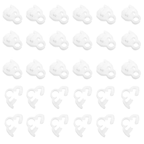 30Pcs 1/4” Double Gripping Nylon Hose Clamps, Snap Grip Plastic Hose Clamps (6.1-6.6mm), Heavy Duty Adjustable Ratcheting Clamps for Plumbing, Automotive (White) - size: 1/4” (6.1-6.6mm)