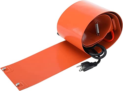 Adjustable Metal Drum Heater, Silicone Pail Heater Pad with 30‑150℃ Thermostat, Flexible Temperature Control for Oil Drums & Liquefied Tanks - Digital Display