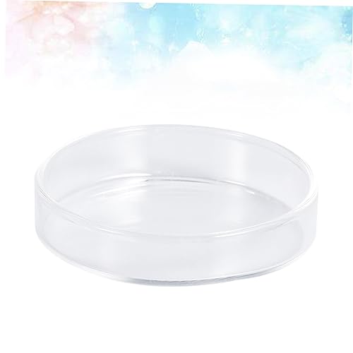 UKCOCO 1pc Transparent Glass Shrimp Food Feeder Bowl for Small Fish Round Dish for Aquatic Pets Aquarium Aesthetics for Shrimp and Reptiles