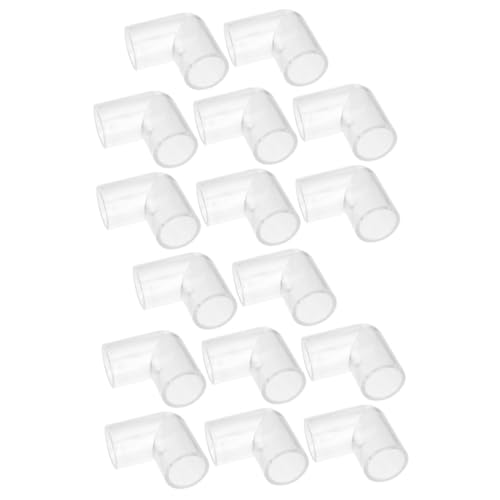 Mikikit 16pcs Elbow Aquarium Connectors Pipe Fittings for Water Hose for Fish Tank and Liquid Transport