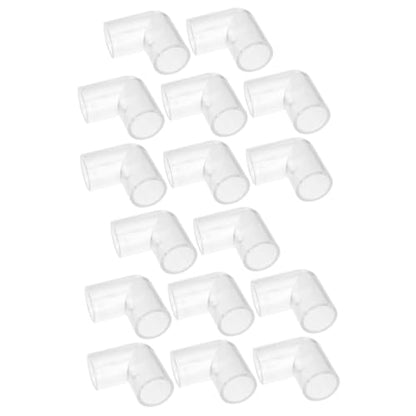 Mikikit 16pcs Elbow Aquarium Connectors Pipe Fittings for Water Hose for Fish Tank and Liquid Transport