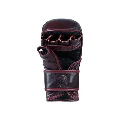 Vali Lancer Leather Hybrid MMA Sparring Gloves 7oz - color: Red, size: Large