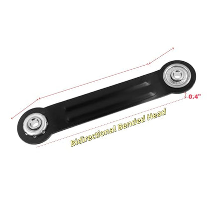 Glider Bearing Arm Bracket Replacement, 4Pcs Black Iron, 6.9 Inch Length & 5.5 Inch Hole Center, Hardware Rocker Parts for Patio Glider, Garden Bench, and Chair Repair - color: Black, size: L 6.9" x 5.5" Centers