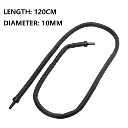 Aquarium Flexible Rubber Wall Air Curtain Bubble Tube for Fish Tank Soft Rubber Tube Hose Oxygen Diffuser Tube 120cm/47.2“ Length - size: 120cm, 1pc