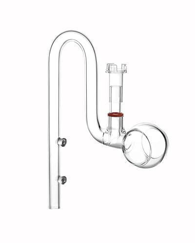 Glass Lily Pipe Spin Outflow with Surface Skimmer for Aquarium Planted Tank (17mm for 16/22mm (5/8'' i.d.) tubing) - size: 17mm for 16/22mm (5/8'' i.d.) tubing
