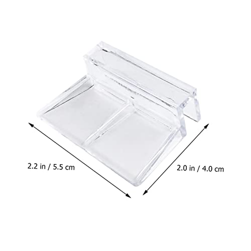 Yardwe 15pcs Acrylic Support Bracket for Fish Tank Cover Adjustable Aquarium Rack for 7-8mm Glass Sturdy Clip Holder for Practical Fish Tank Accessories