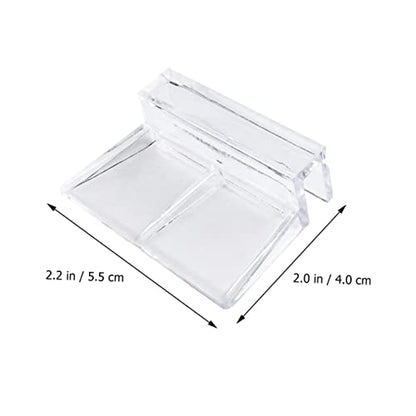 Yardwe 15pcs Acrylic Support Bracket for Fish Tank Cover Adjustable Aquarium Rack for 7-8mm Glass Sturdy Clip Holder for Practical Fish Tank Accessories